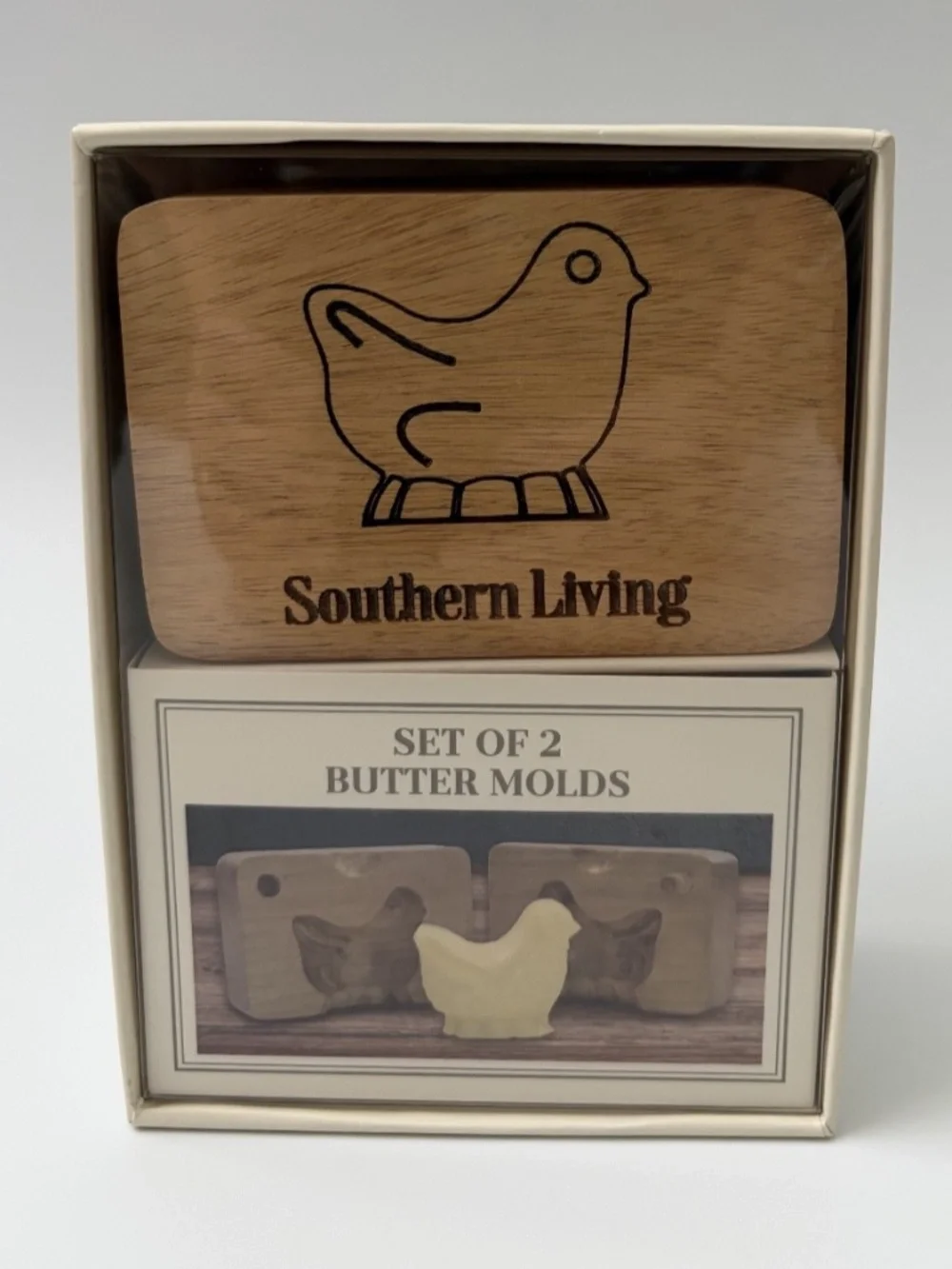 Southern Living Butter Molds Set of 2 Chicken Farmhouse Kitchen NEW in Box